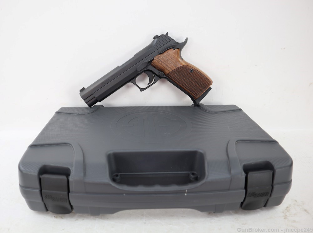 Very Nice Sig Sauer p210 9mm Pistol W/ Original Box Made In 2020 2 Mags 5" -img-0