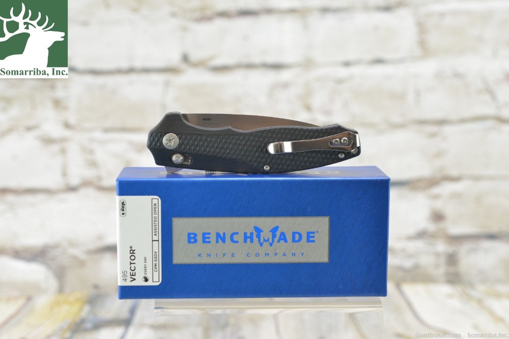 BENCHMADE KNIFE 495 VECTOR, AXIS ASSIST FLIPPER, 3.60" CPM-S30V STAINLESS -img-6