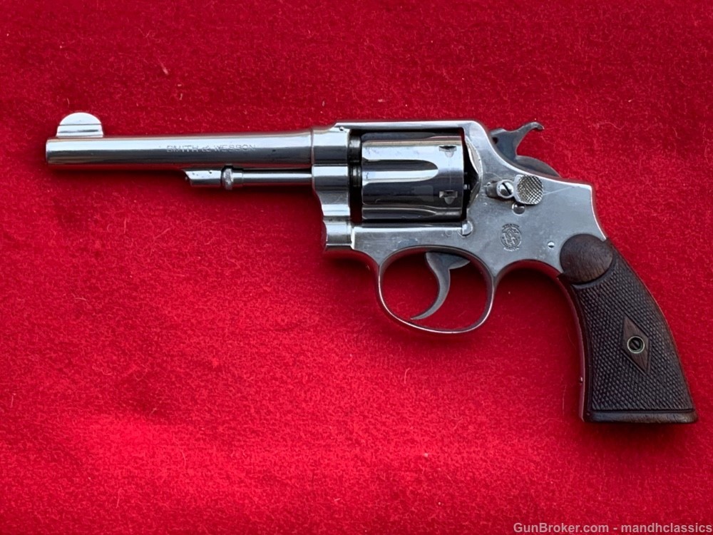 Nice 1920 Smith & Wesson M&P, 5", NICKEL, 38 Spec-img-9