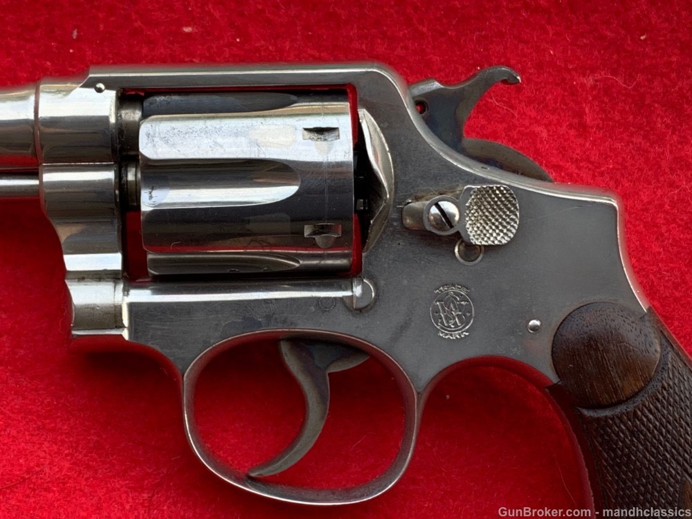 Nice 1920 Smith & Wesson M&P, 5", NICKEL, 38 Spec-img-7