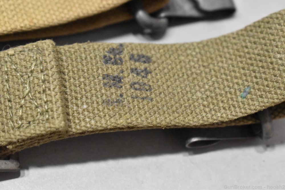 10 US M1 Garand Early Web Slings Some Dated MRT Narrow Keepers Flat Bands -img-11