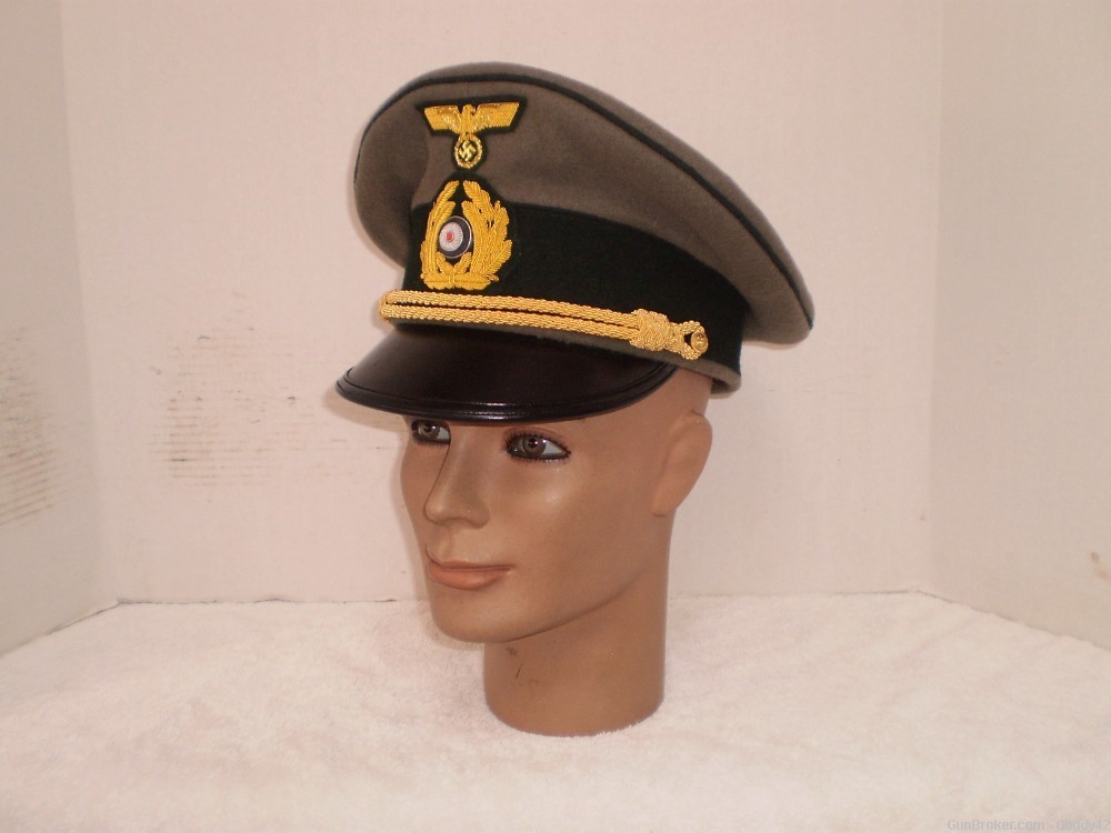 ww2 German Kriegsmarine Coastal Artillery visor hat, size 60, repro-img-1