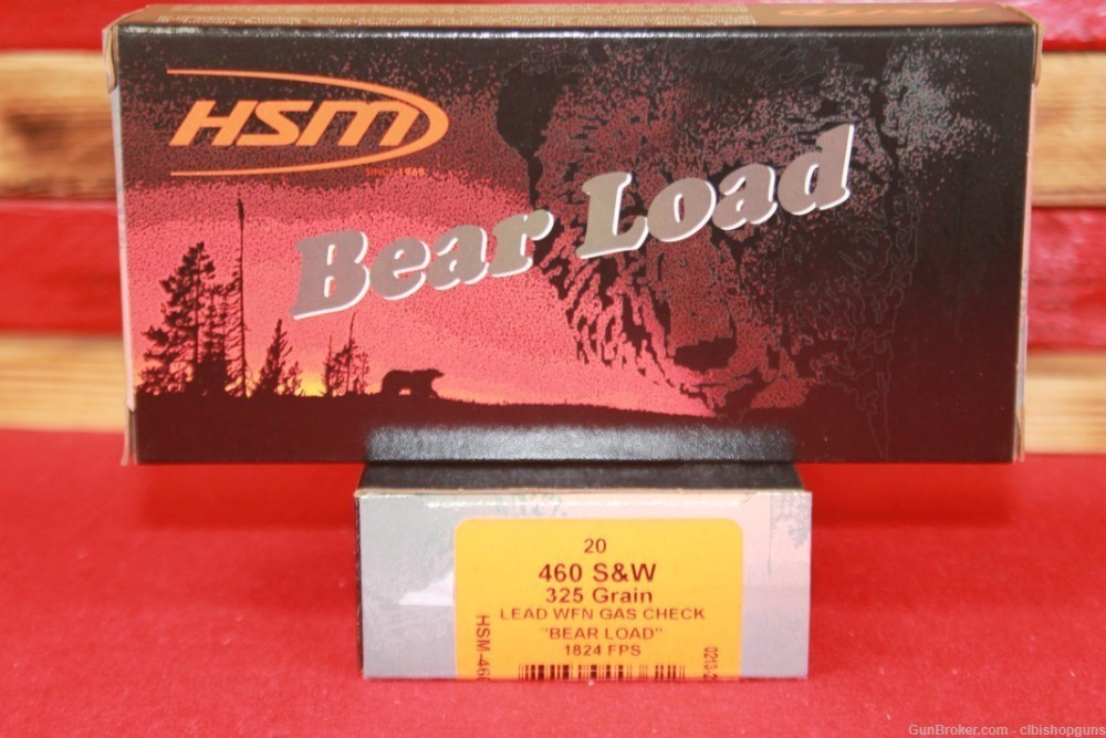 HSM Bear Load .460 S&W 325 grain 40 RNDS 2 BOXES Ammo-img-0