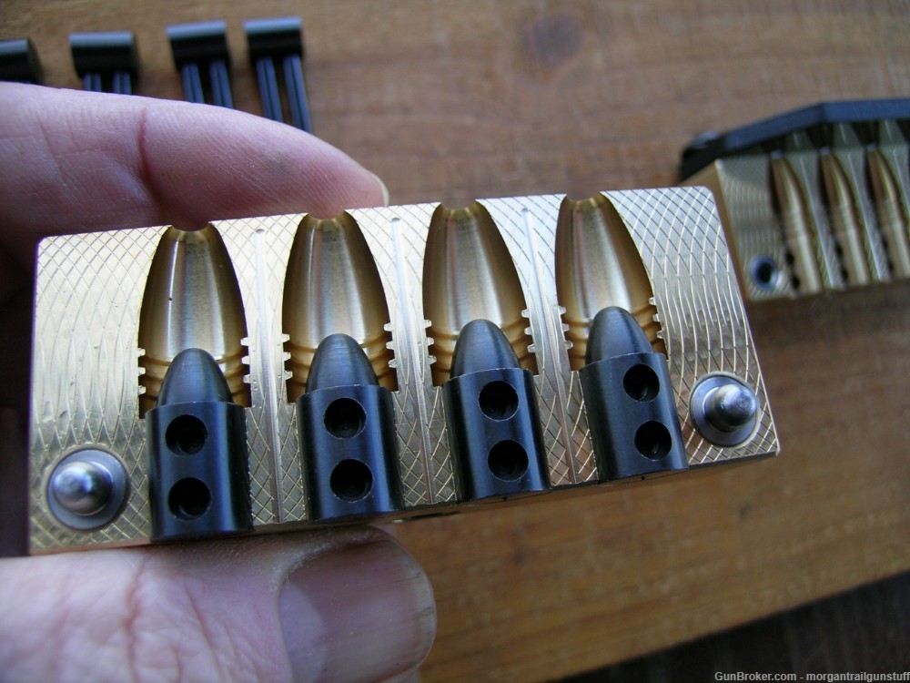 MP Mold Brass 4 Cavity Hollow Base Bullet Mold   W/Top Punch 455 Webley MK2-img-7