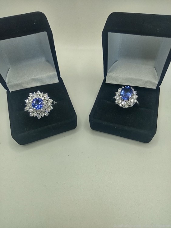 EXQUISITE DIAMOND & TANZANITE RINGS  YOUR CHOICE    3rd generation jewelers-img-0
