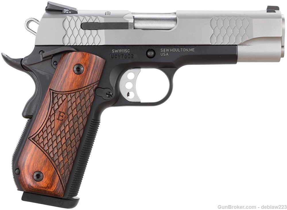 Smith & Wesson 1911 4.25" SS 45ACP Pistol Layaway SW1911SC 108485 E-ser-img-0