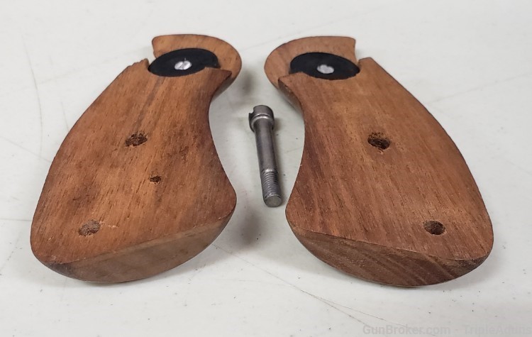 Ruger Security Six Speed Six factory wood grips round butt-img-2