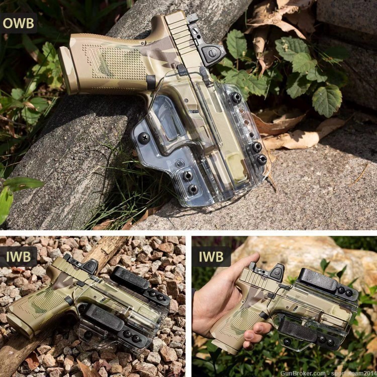 Clear! OWB/IWB Holster for Colt 1911 Fit Vortex Venom,Burris Fastfire sight-img-4