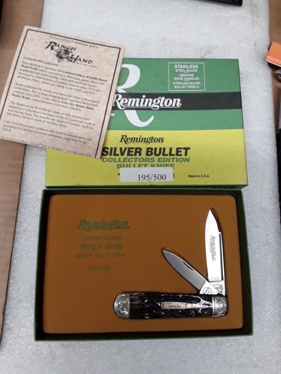 Remington ranch hand silver bullet knife. 195/500-img-0