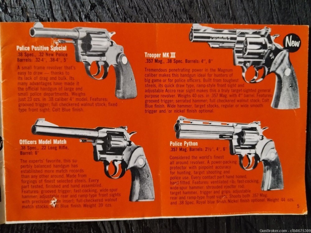 Colt & Remington Peters1970 Hunting Rifle & Handgun Advertising Brochures -img-3