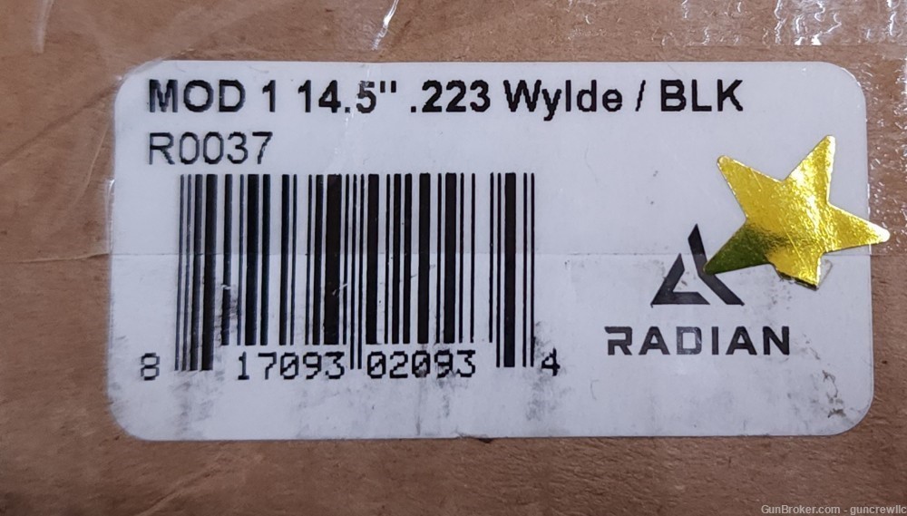 Radian Weapons Mod1 Mod Model 1 Black 5.56 223 Wylde R0037 14.5" Layaway-img-20