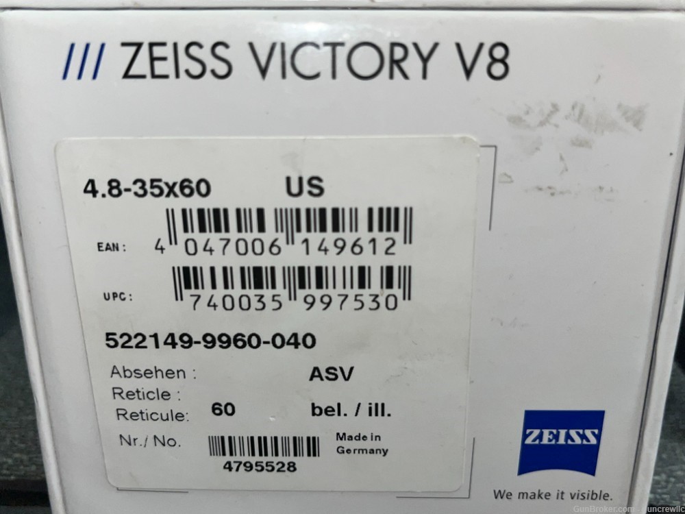 Zeiss V-8 Victory V8 4.8-35x60 SFP #60 Reticle ASV BDC LNIB LAYAWAY-img-14