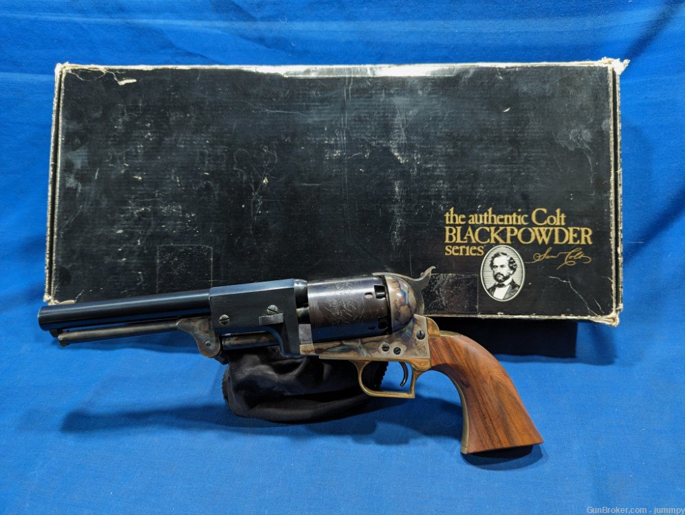 Unfired Colt 1st Model Dragoon 44 cal 8" Barrel Black Powder Revolver w/box-img-0
