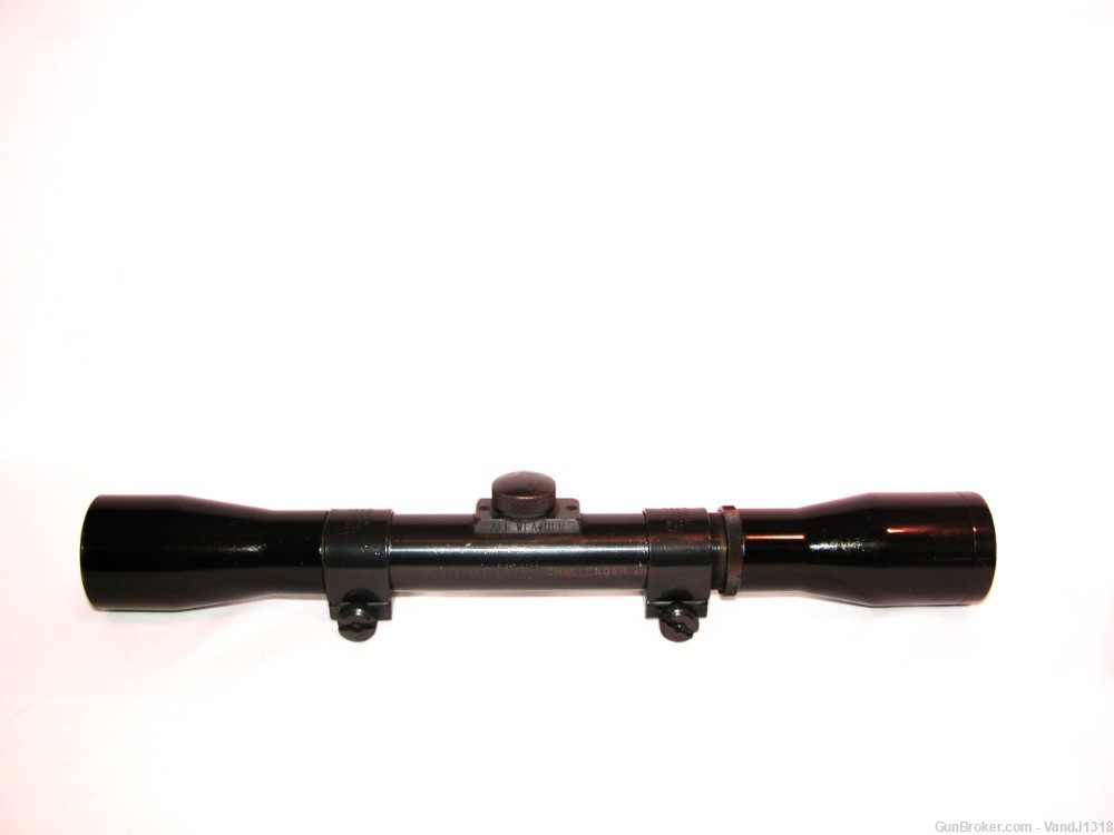 Vintage Lyman Challenger All-Weather 4X Rifle Scope w/ 26mm Rings Gloss -img-0