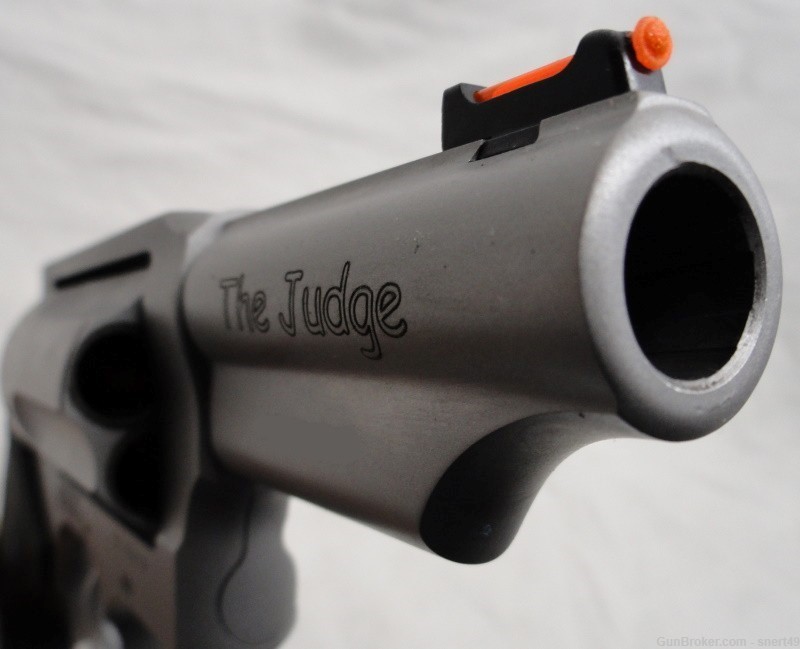 Taurus Judge 3” Bbl 45 Colt/410 2.5" Shells Matte SS Fiber Optic 2-441039T-img-7