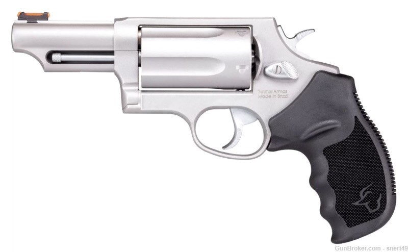 Taurus Judge 3” Bbl 45 Colt/410 2.5" Shells Matte SS Fiber Optic 2-441039T-img-1