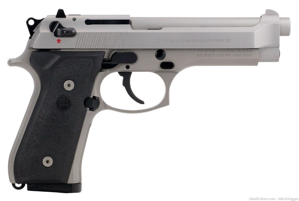 Beretta JS92F510CA 92FS Inox CA Compliant 9mm 4.9" 10+1 Satin Stainless -img-1