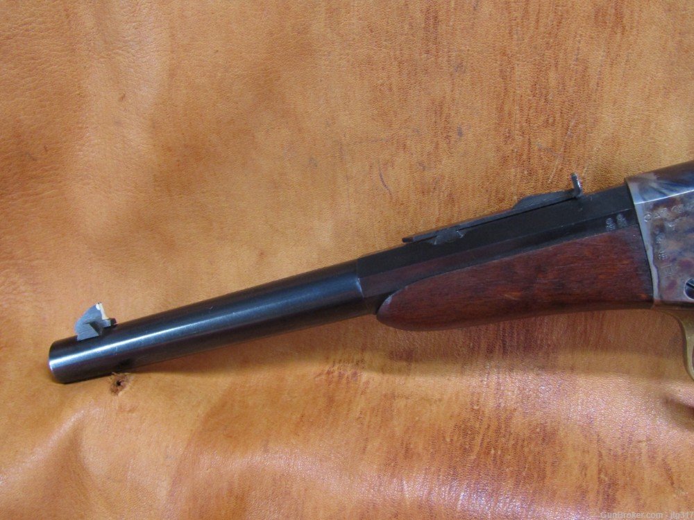 Rare Uberti 1879 22 LR Single Shot Falling Block Target Pistol-img-14