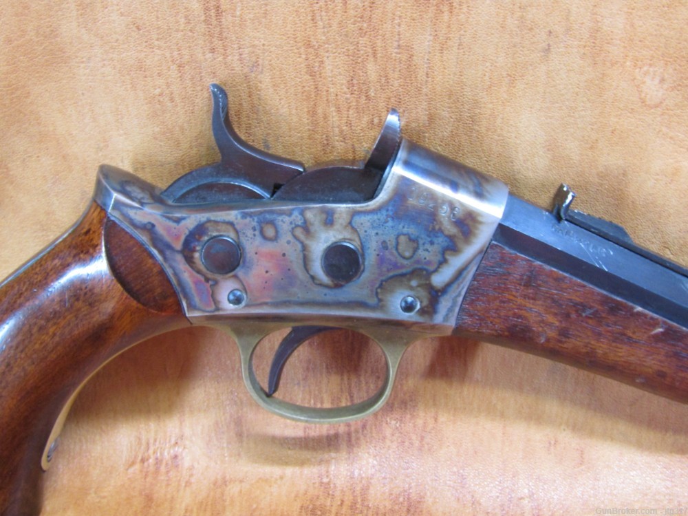 Rare Uberti 1879 22 LR Single Shot Falling Block Target Pistol-img-2