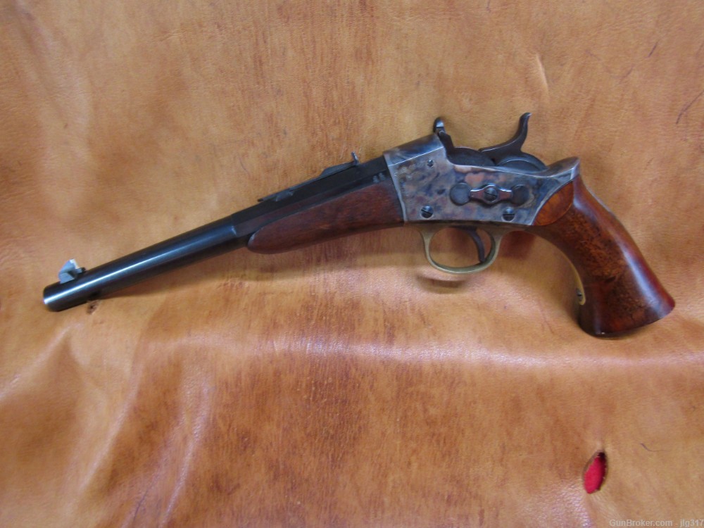 Rare Uberti 1879 22 LR Single Shot Falling Block Target Pistol-img-11