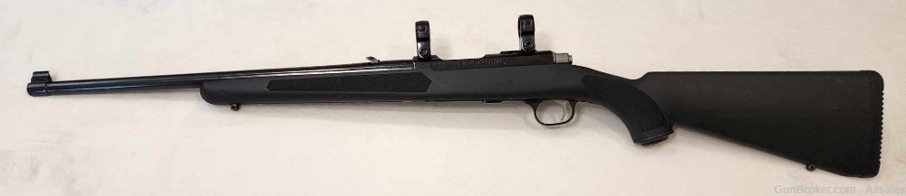 Ruger 77/44 44 Rem Mag Synthetic Stock with Scope rings-img-5