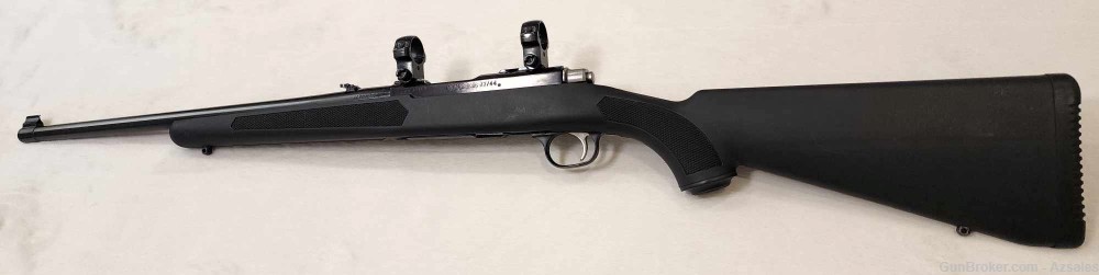 Ruger 77/44 44 Rem Mag Synthetic Stock with Scope rings-img-8