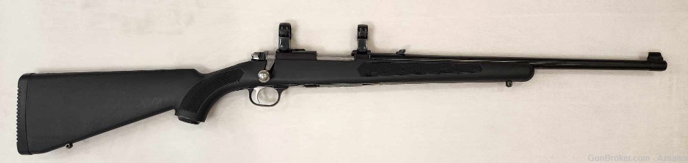Ruger 77/44 44 Rem Mag Synthetic Stock with Scope rings-img-0