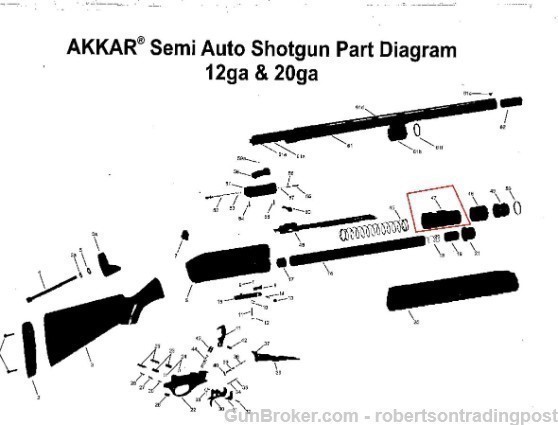 Akkar Daly 12 ga Old model 600 Action Bar Sleeve-img-6