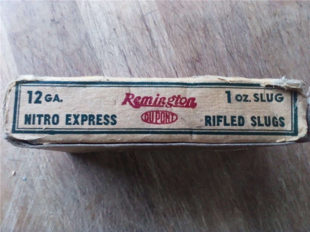 Vintage Remington 12 ga. Du Pont Kleanbore Nitro Express Rifled Slugs-img-6