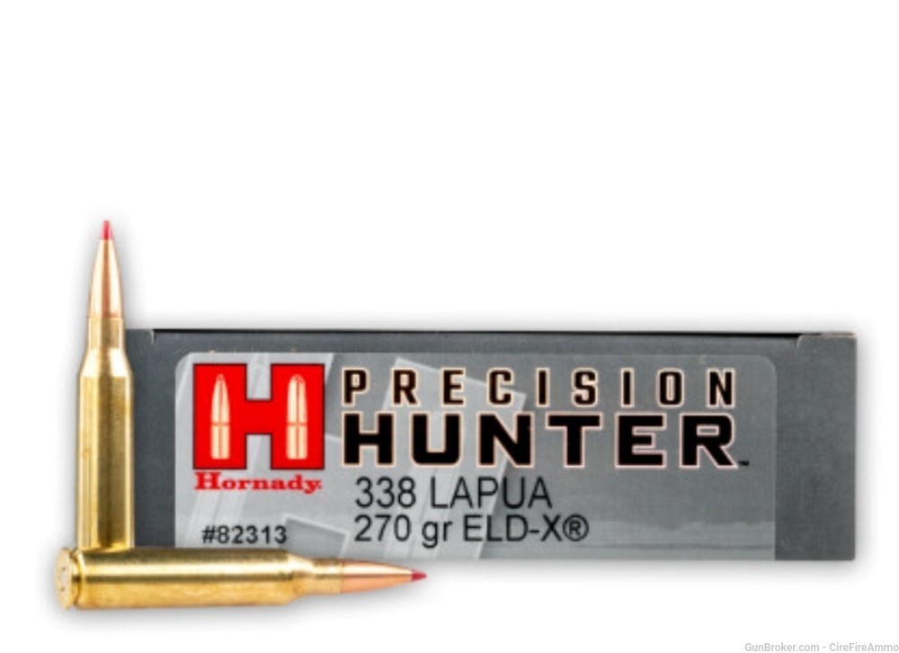 338 Lapua Magnum 270 gr ELD-X Precision Hunter (20 round) No C.C fees -img-0