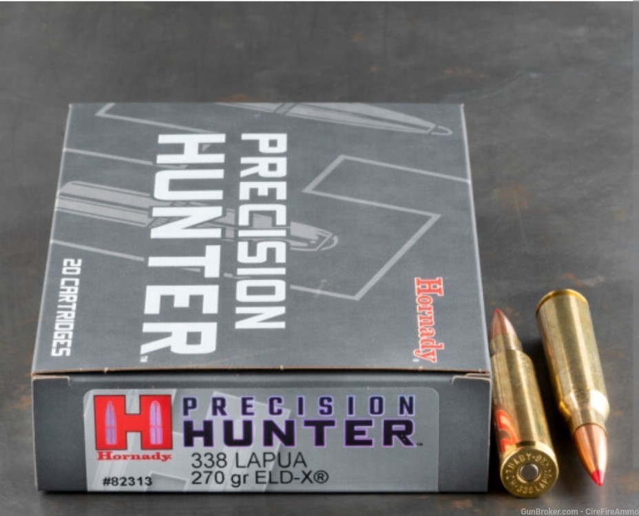 338 Lapua Magnum 270 gr ELD-X Precision Hunter (20 round) No C.C fees -img-1