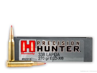 338 Lapua Magnum 270 gr ELD-X Precision Hunter (20 round) No C.C fees 
