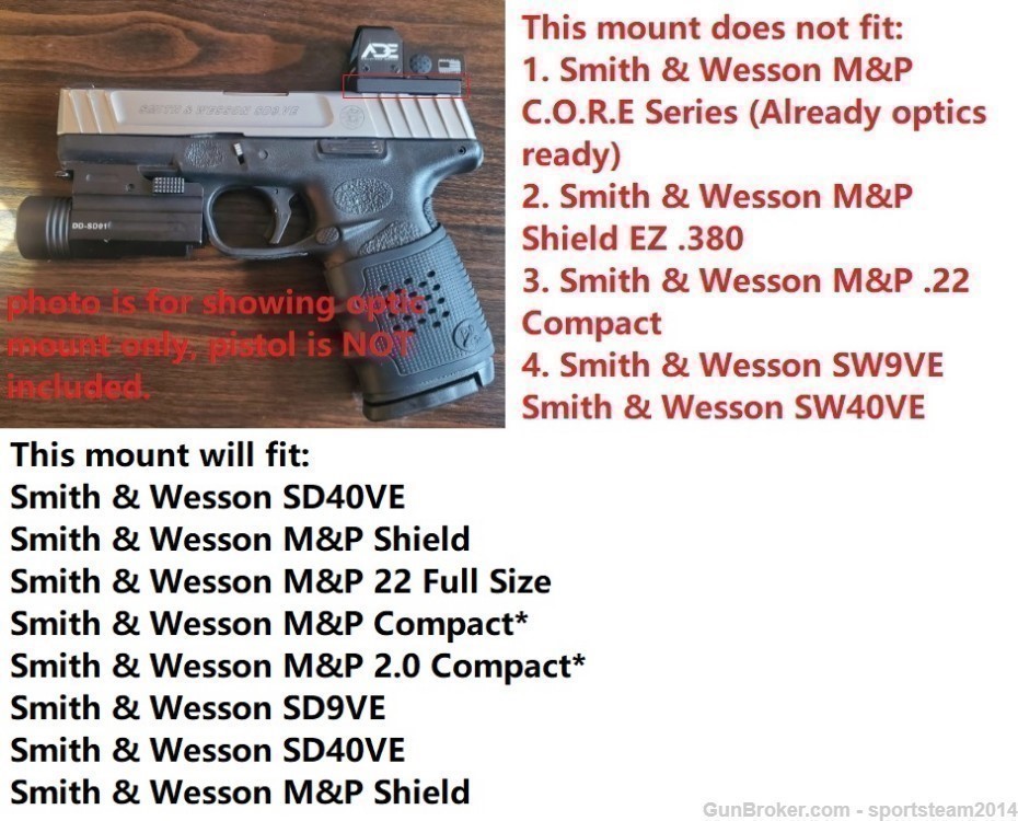 RD3-009 Micro Red Dot Sight + F1 MOUNT for SW MP Smith Wesson S&W M&P-img-3