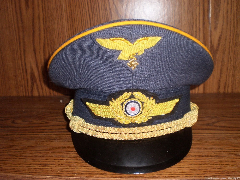WW2 German Luftwaffe Generals visor hat, size 58-img-0