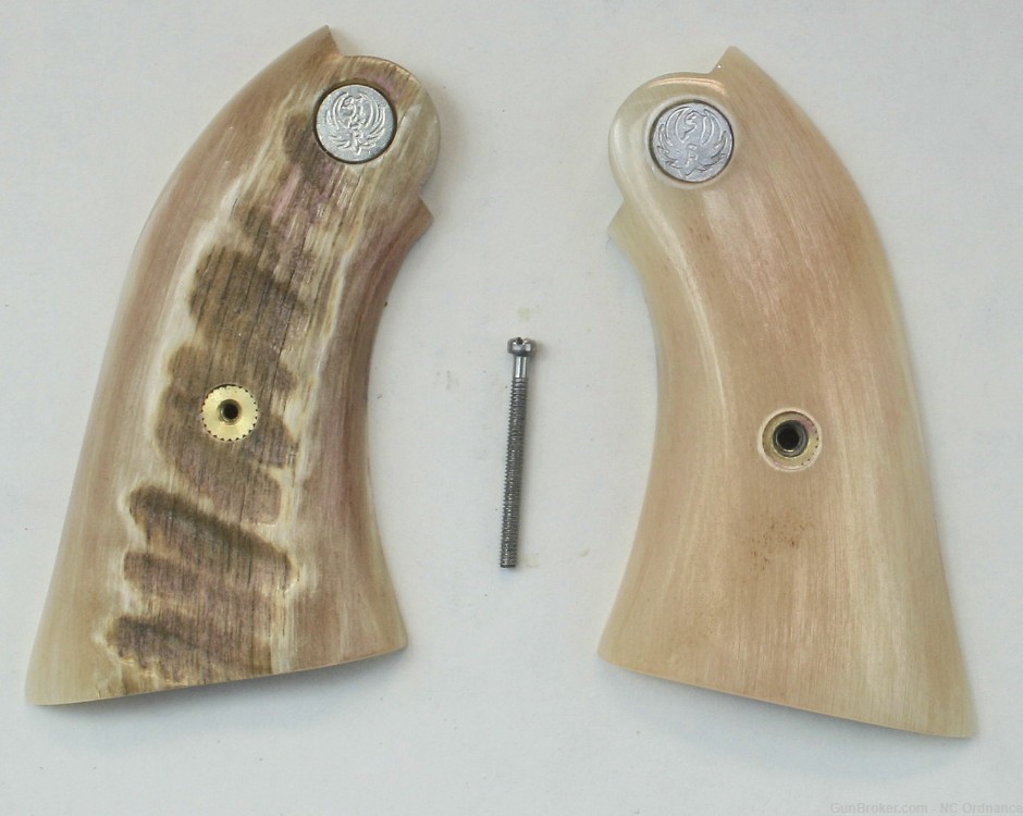 Ruger Bearcat Alaskan Dall Sheep Horn Grips With Medallions-img-0