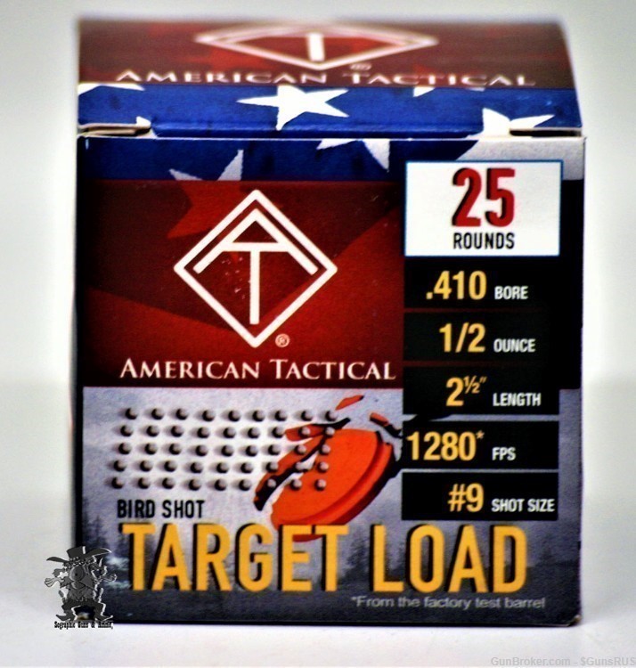 410 ga American Tactical  410 Bore No.9 Bird Shot 2.5 Inch 1280 FPS 25 RDS-img-1