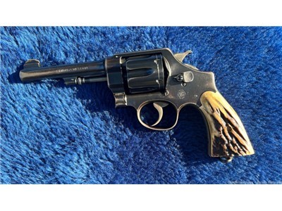 S&W 44 Hand Ejector (1927) w/ Letter and Original Stag Grips