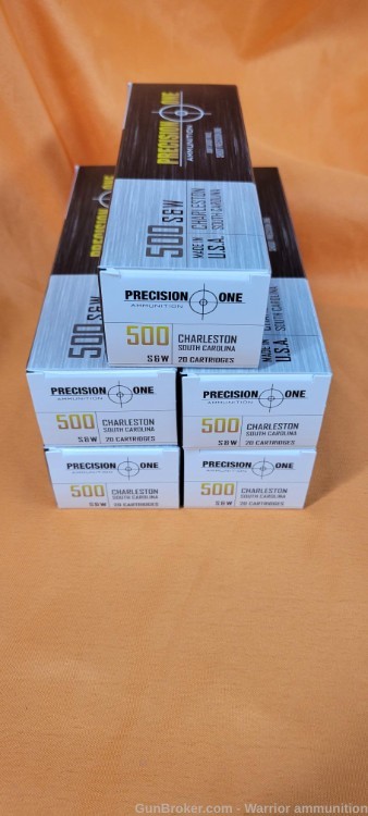 100 rds Precision One .500 S&W 350 grain FP Flat Point-img-0