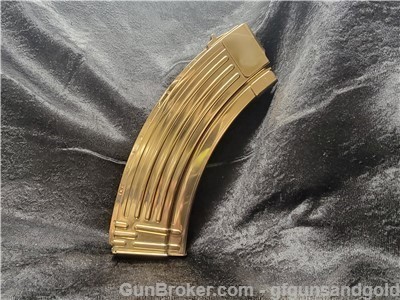 CUSTOM 24K GOLD PLATED 30 ROUND AK-47 MAGAZINE-img-0