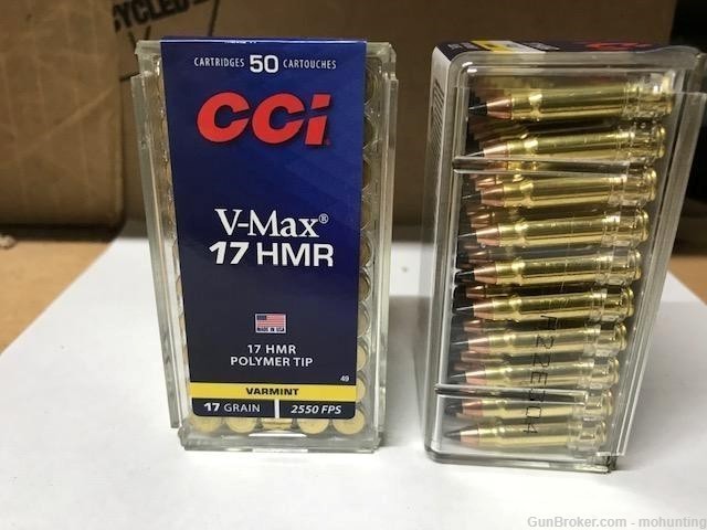 CCI 49 .17 HMR 17gr V-Max Varmint 500 Rounds-img-0