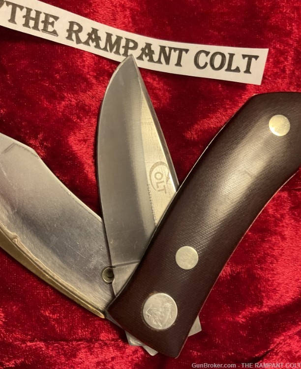 1970 Third Variation Barry Wood Serpentine Colt Logo on Knife-img-2