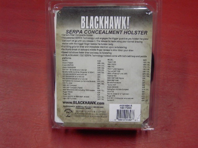 Blackhawk Serpa Holster H&K P2000 410516BK-R New in Package-img-1