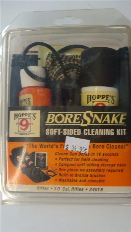 HOPPE'S Bore Snake Soft Sided Cleaning Kit for .30 Caliber Rifles P/N 34015-img-0