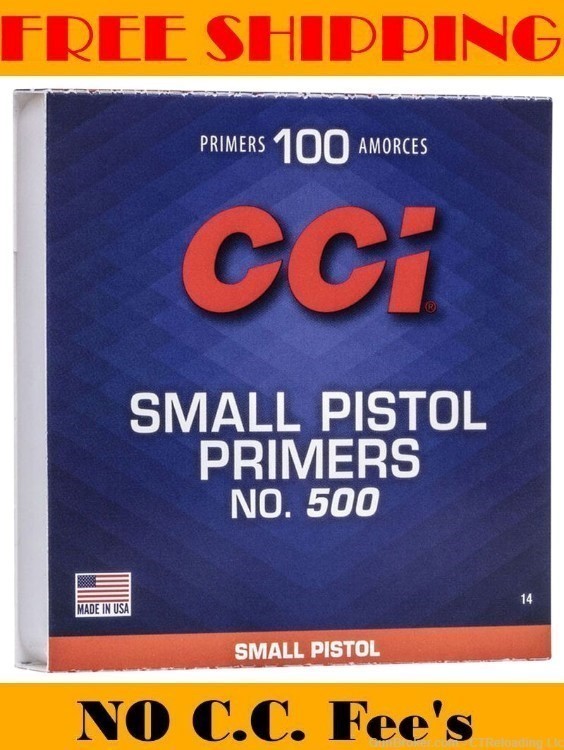 CCI Pistol Small Pistol Multi-Caliber Handgun 1000 Primer Pack Model# 0014-img-0