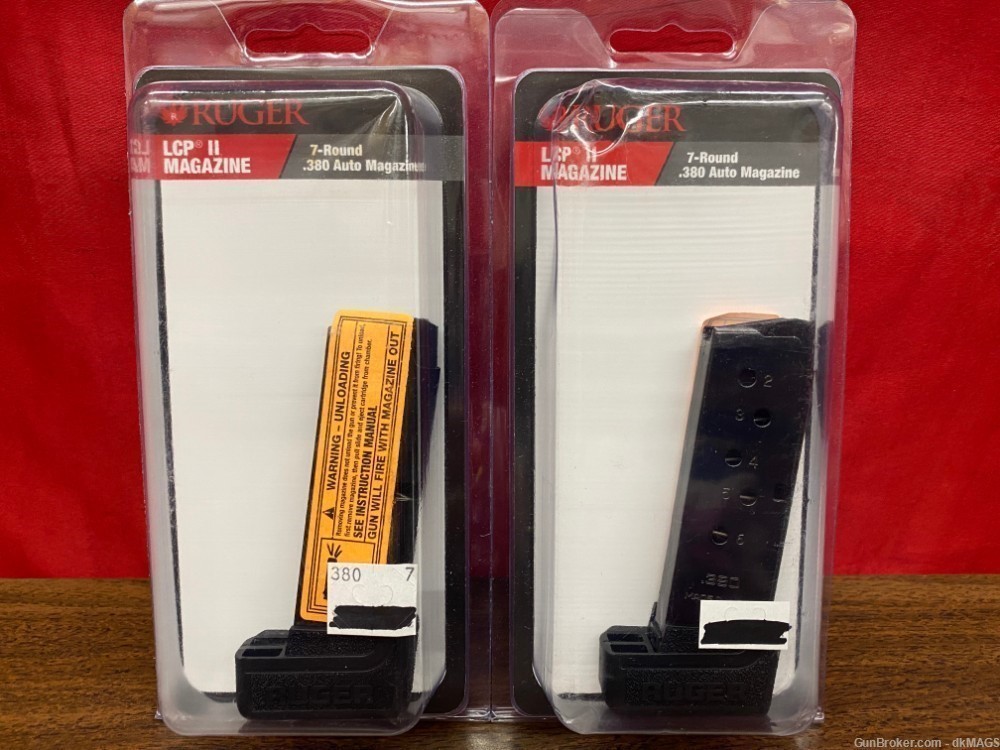 2 OEM Ruger LCPII  .380acp 7rd Magazines-img-0