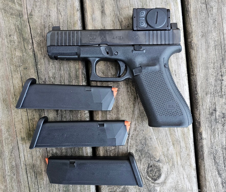 Glock 45 w/ Factory direct milled for Acro P2 & Co witness sights G45 MOS-img-1