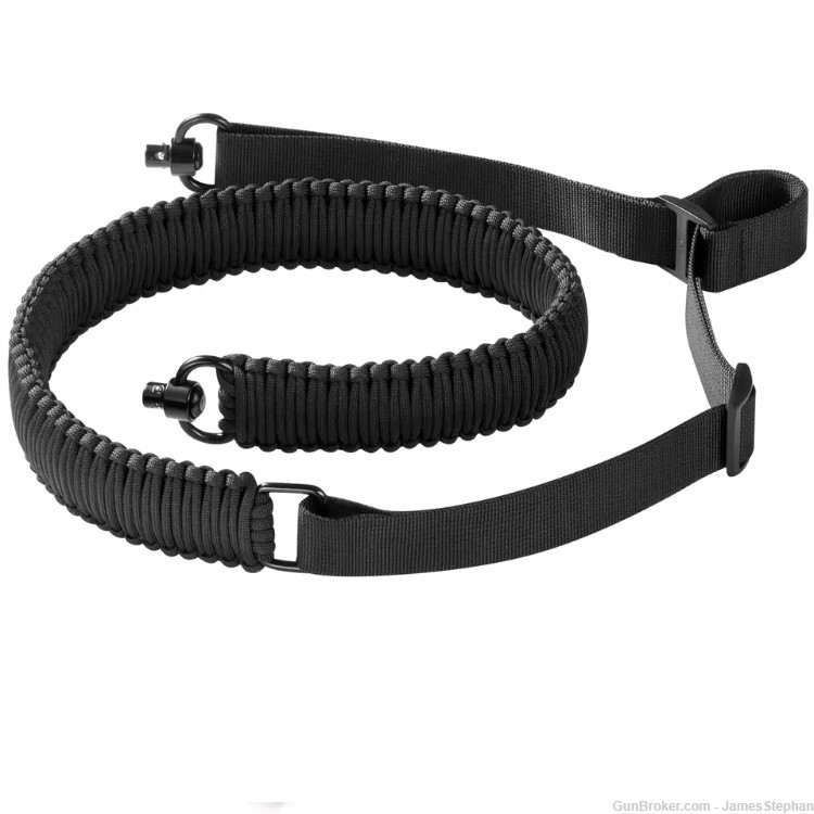 Paracord rifle sling with QD push button sling rings-img-0