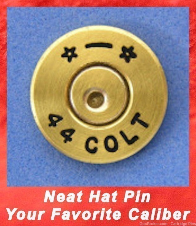 Starline Brass *-* 44  COLT  Cartridge Hat Pin  Tie Tac  Ammo Bullet-img-0