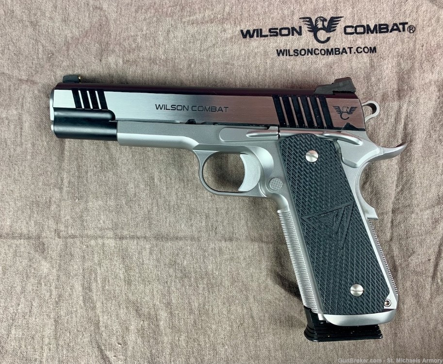 Wilson Combat Vickers Elite Full Size 1911 Stainless Two Tone .45 ACP - NEW-img-1