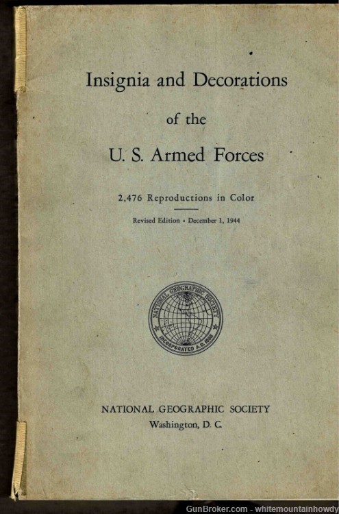 1944 Book INSIGNIA and DECORATIONS of U.S. Armed Forces Natl Geo Society-img-0